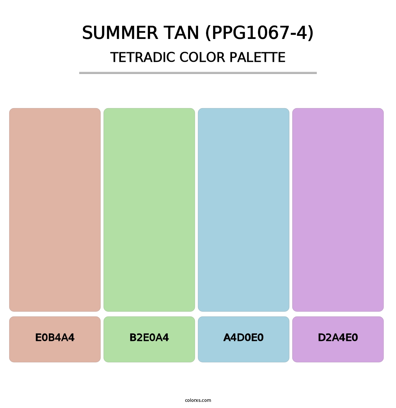 Summer Tan (PPG1067-4) - Tetradic Color Palette