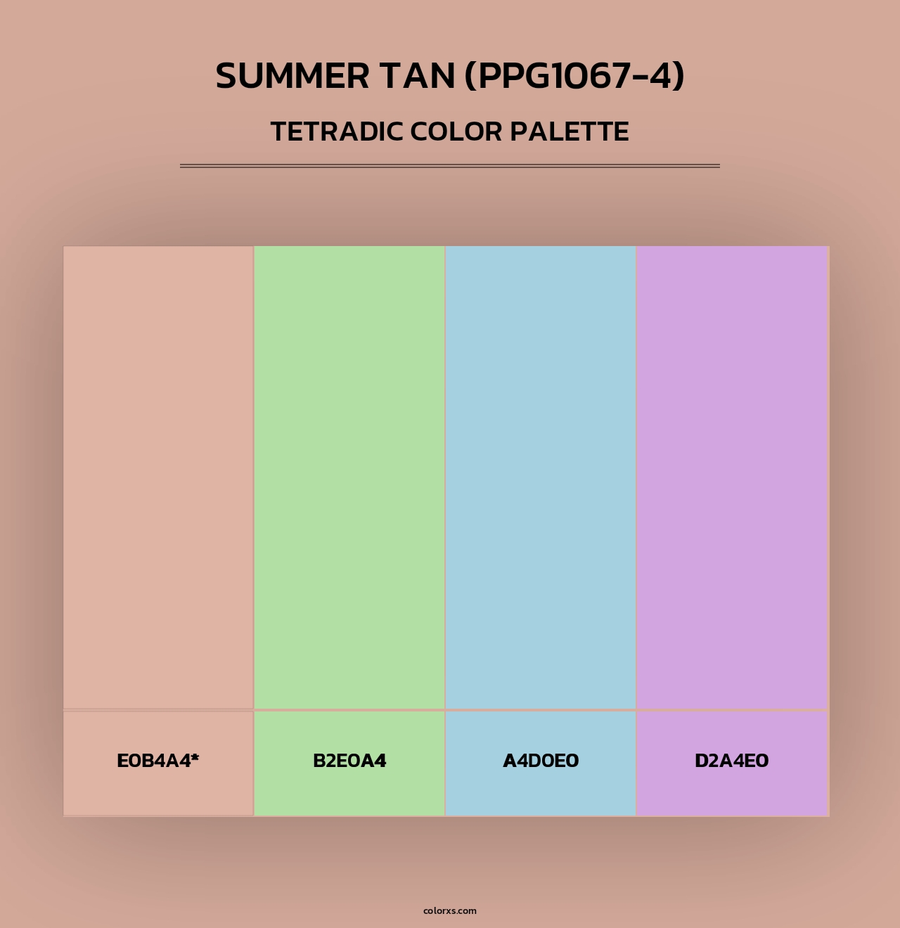 Summer Tan (PPG1067-4) - Tetradic Color Palette