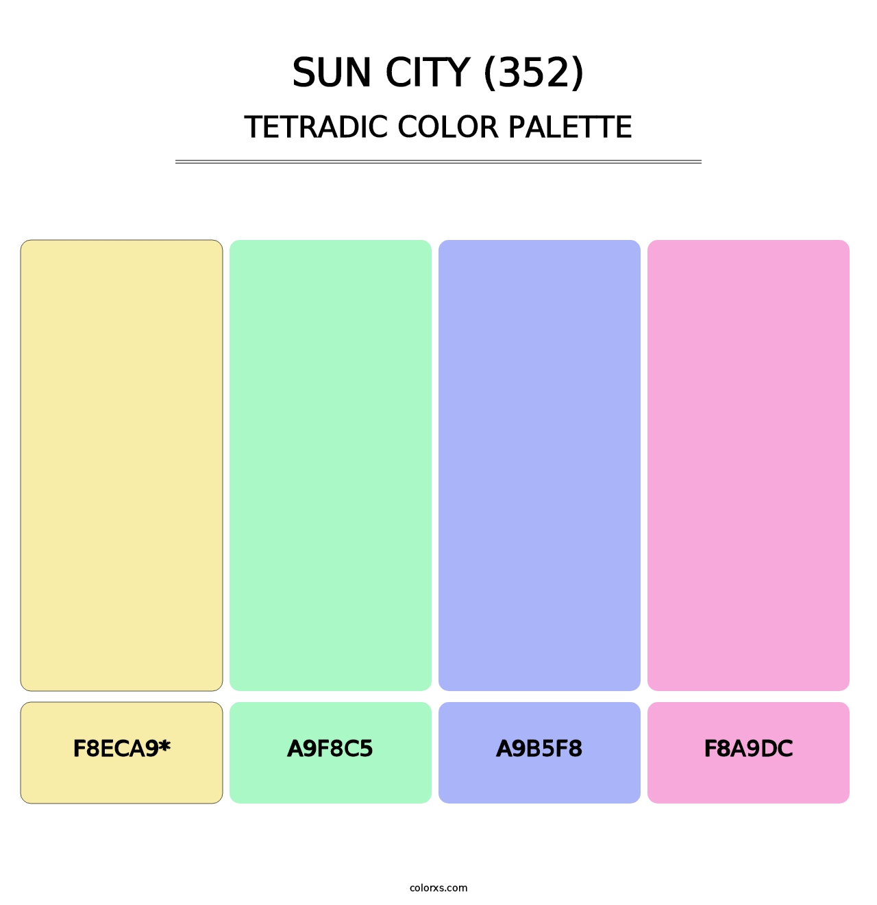 Sun City (352) - Tetradic Color Palette