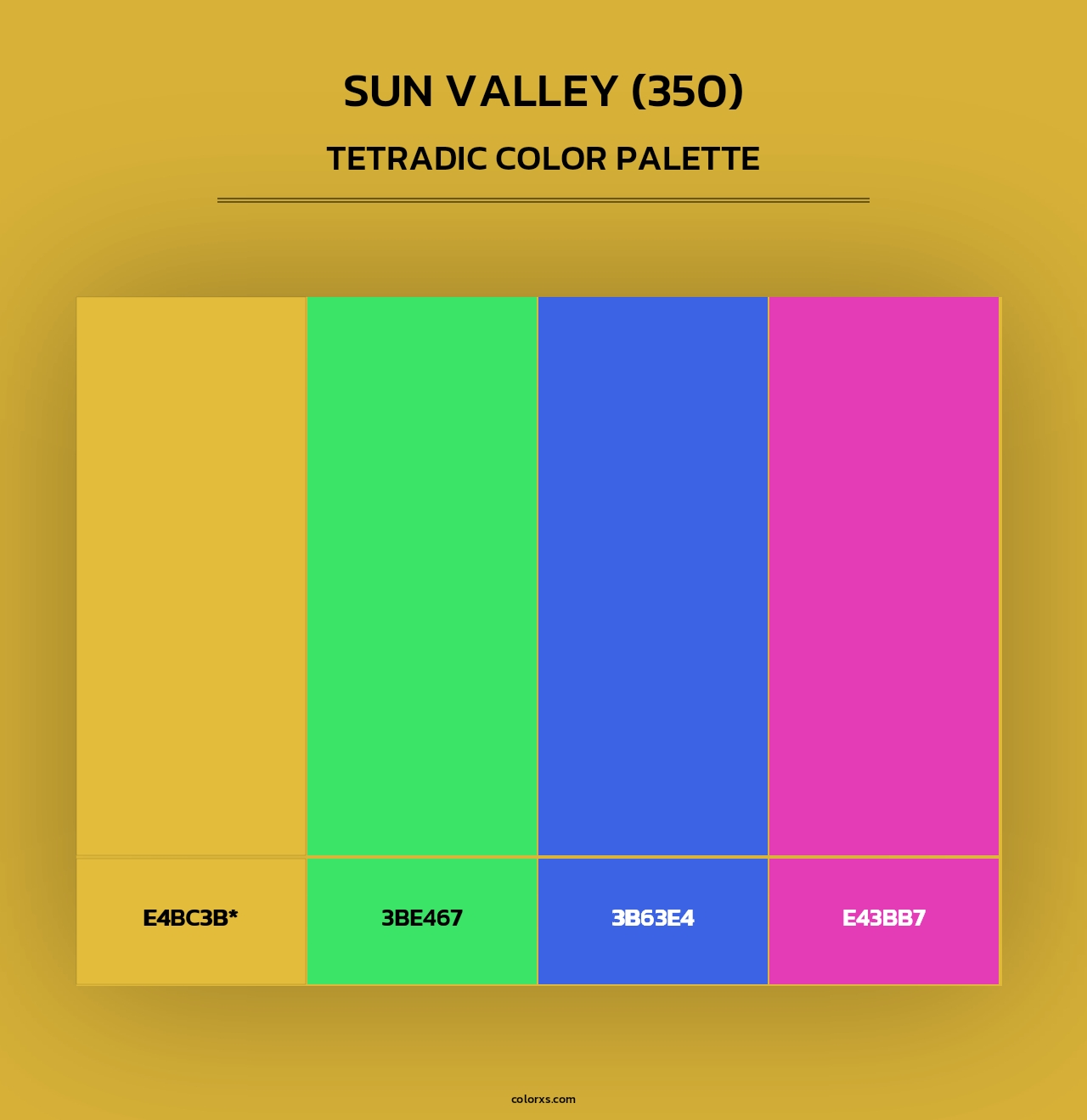 Sun Valley (350) - Tetradic Color Palette