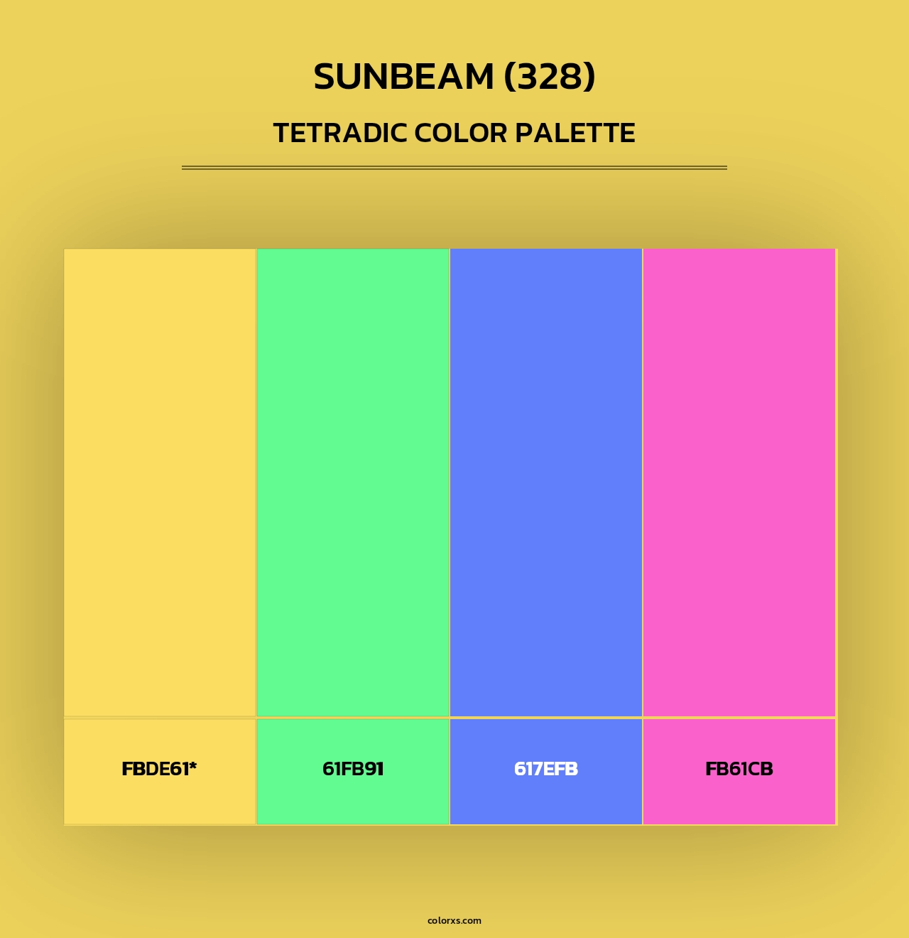 Sunbeam (328) - Tetradic Color Palette
