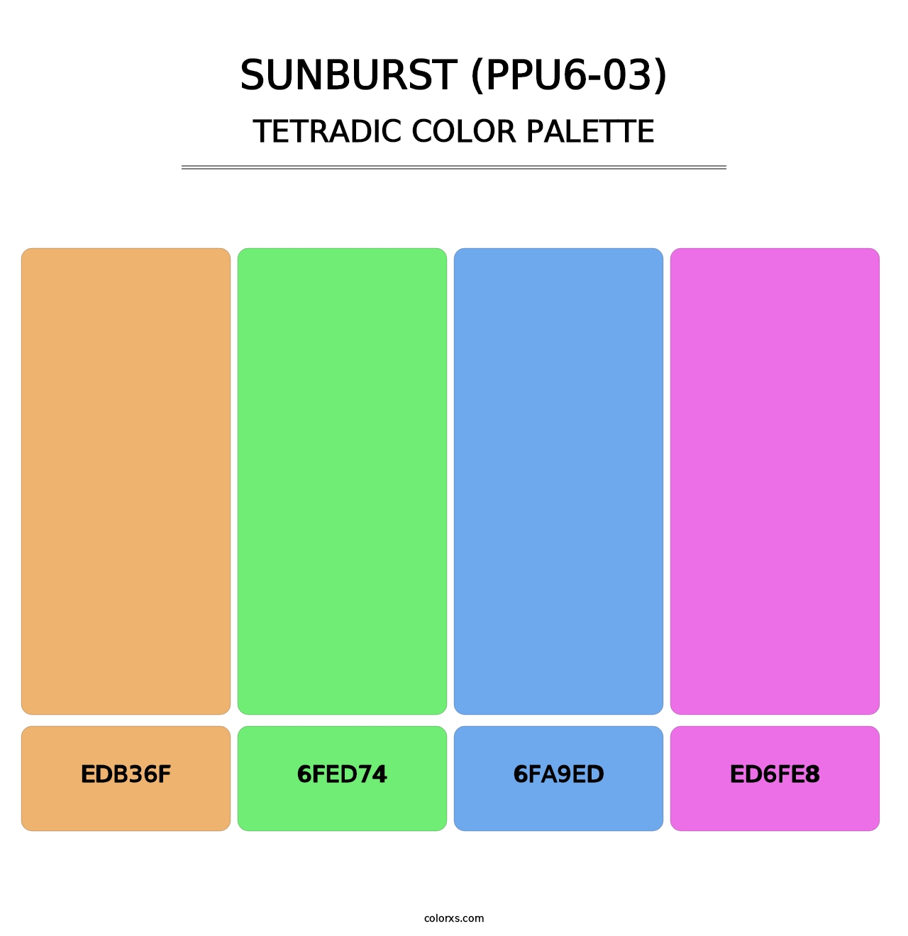 Sunburst (PPU6-03) - Tetradic Color Palette