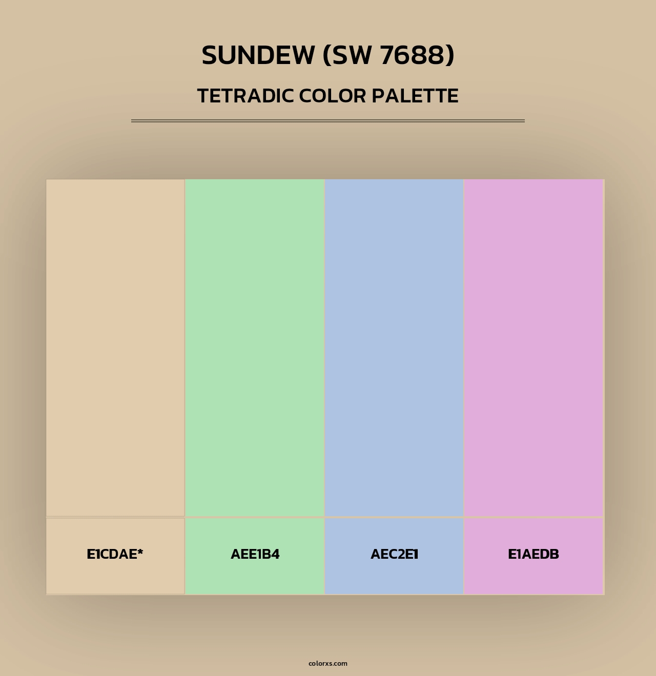 Sundew (SW 7688) - Tetradic Color Palette