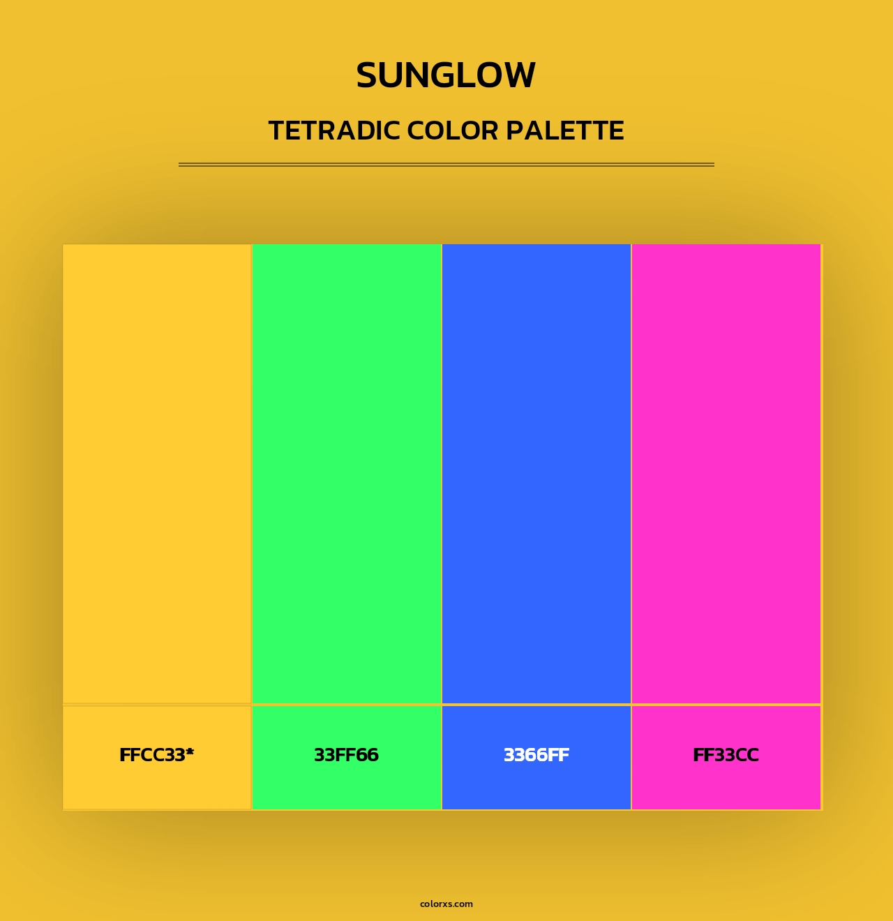 Sunglow - Tetradic Color Palette