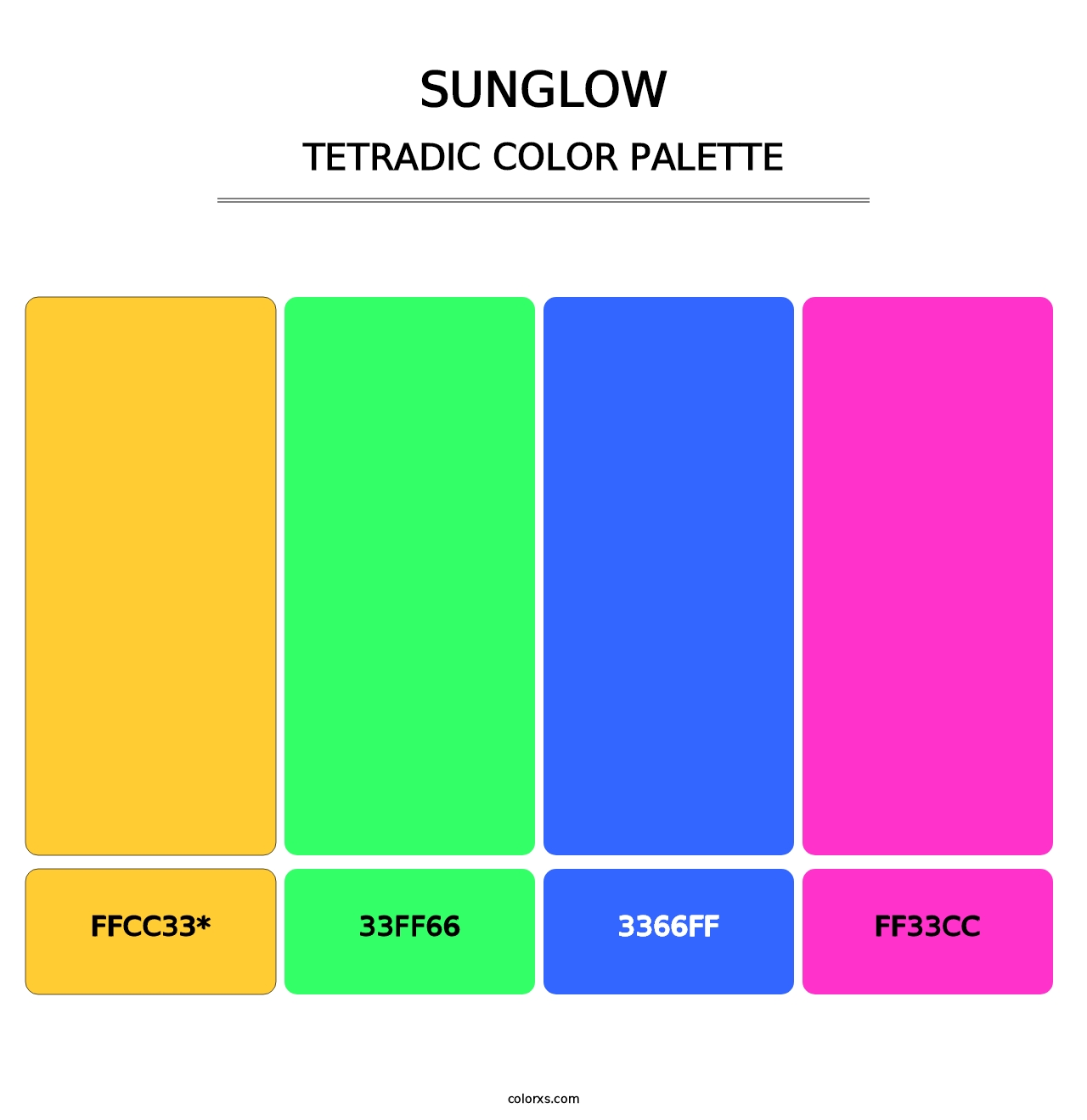 Sunglow - Tetradic Color Palette