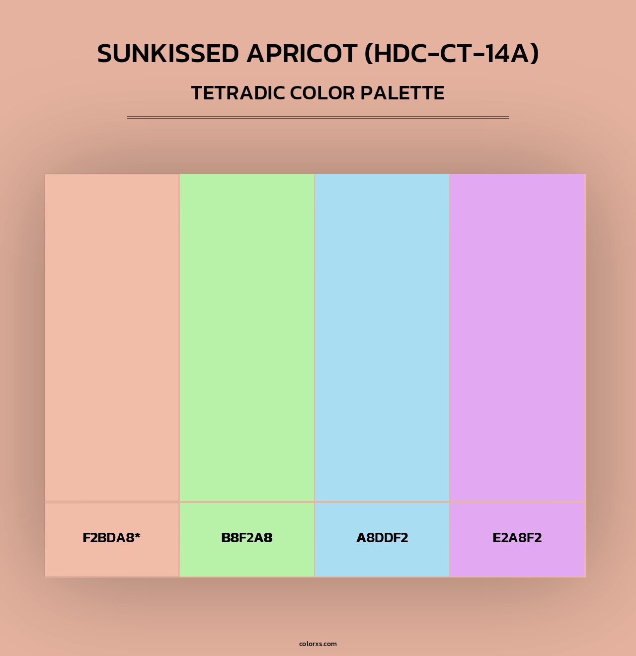 Sunkissed Apricot (HDC-CT-14A) - Tetradic Color Palette