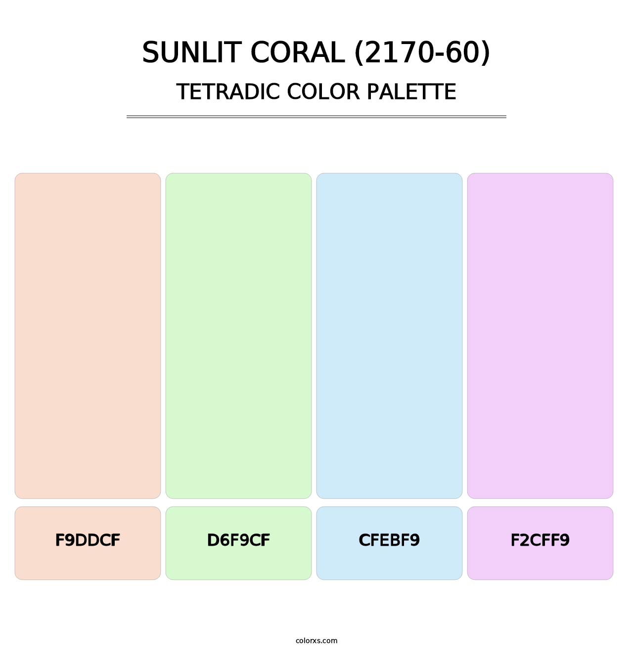 Sunlit Coral (2170-60) - Tetradic Color Palette