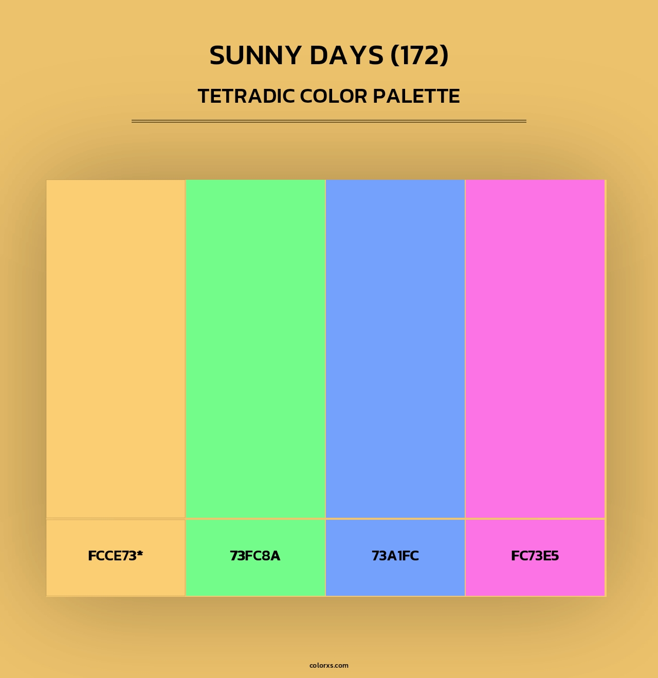Sunny Days (172) - Tetradic Color Palette