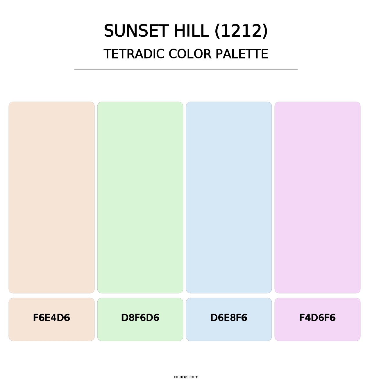 Sunset Hill (1212) - Tetradic Color Palette