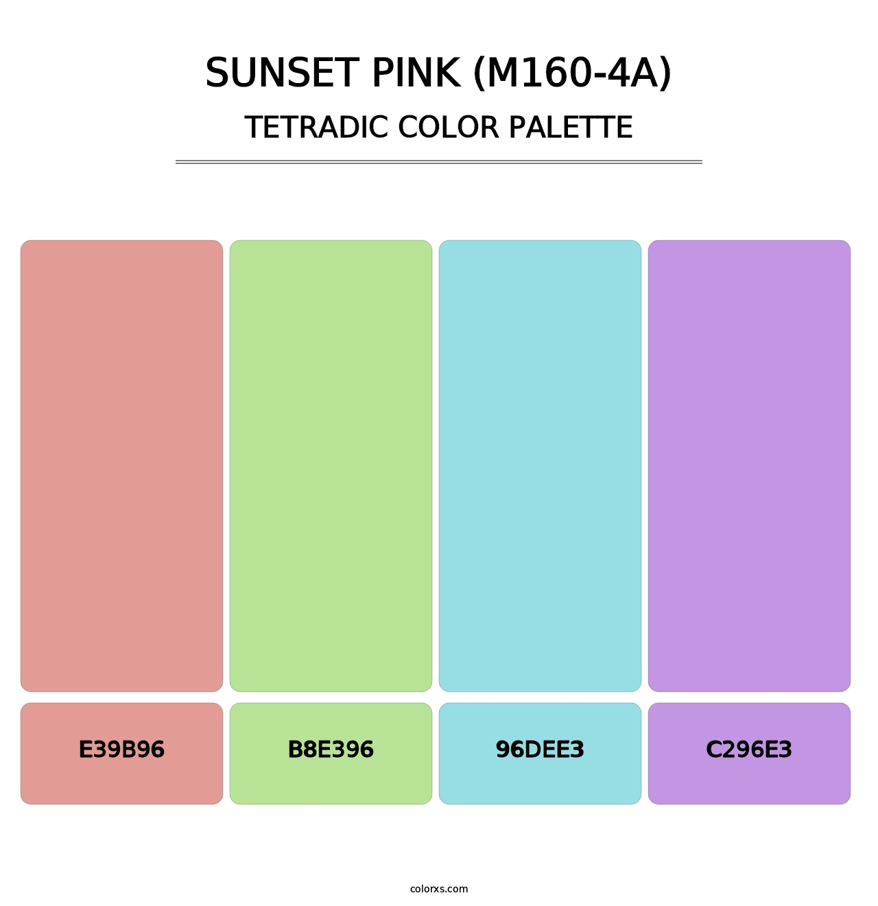 Sunset Pink (M160-4A) - Tetradic Color Palette