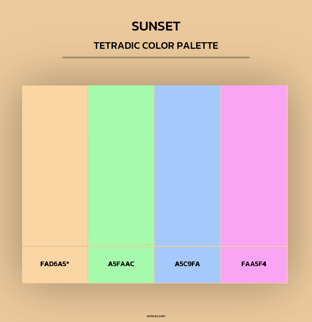 Sunset - Tetradic Color Palette
