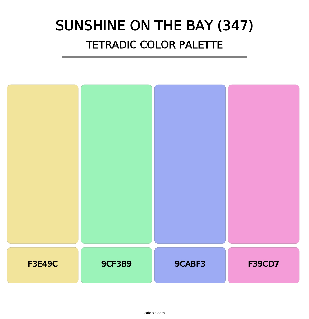 Sunshine on the Bay (347) - Tetradic Color Palette