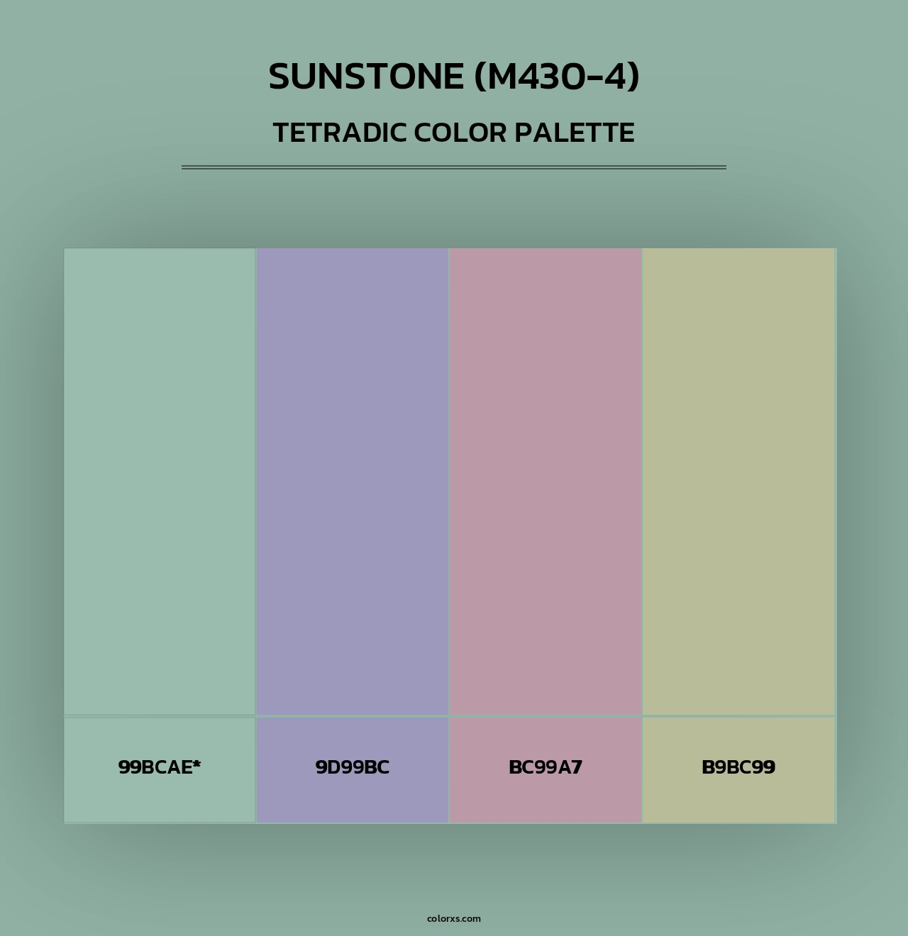 Sunstone (M430-4) - Tetradic Color Palette