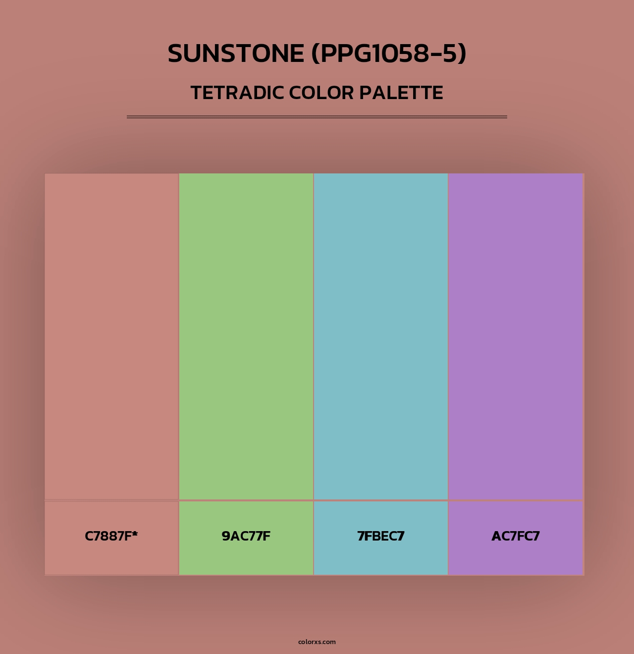 Sunstone (PPG1058-5) - Tetradic Color Palette
