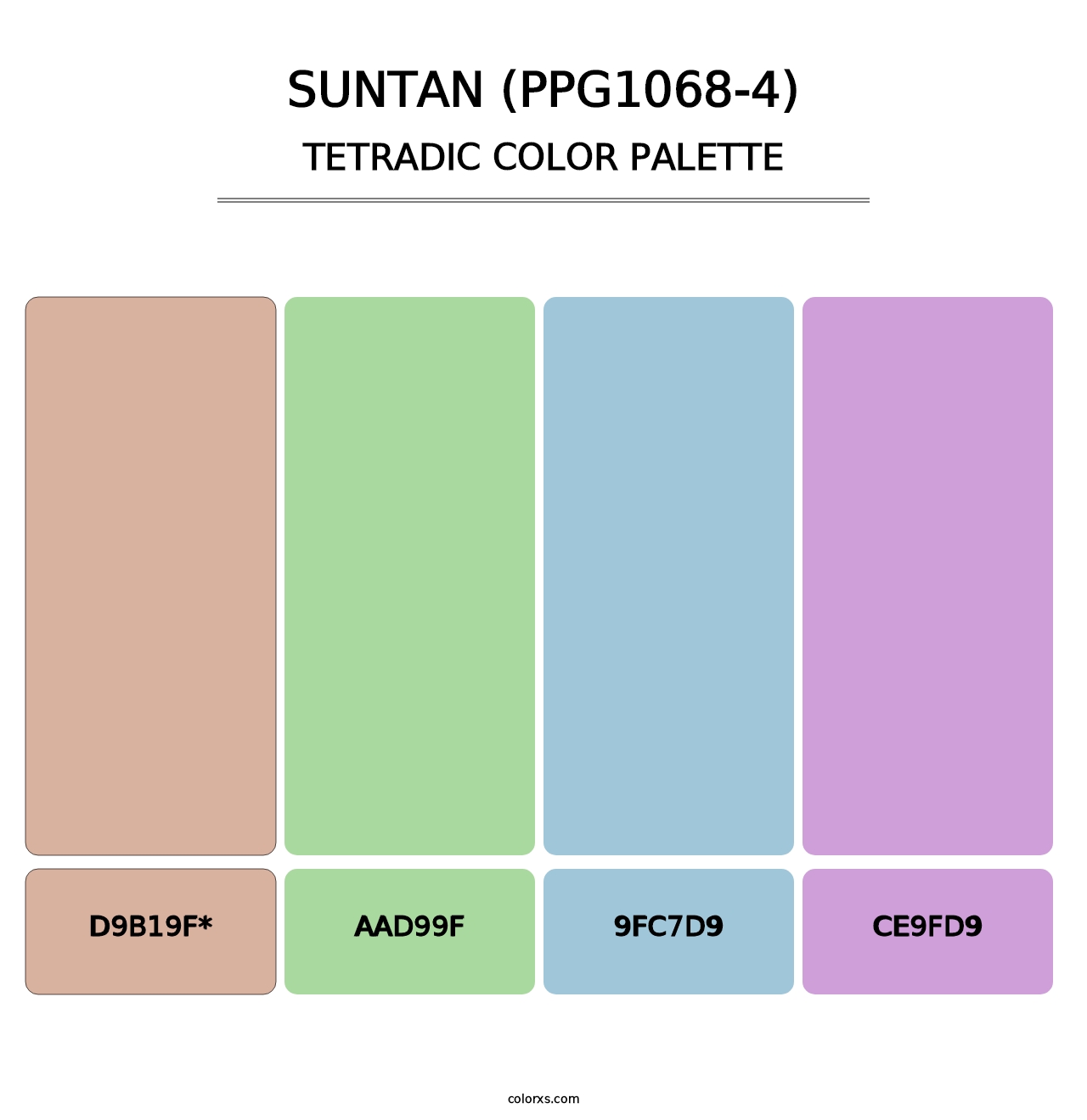 Suntan (PPG1068-4) - Tetradic Color Palette
