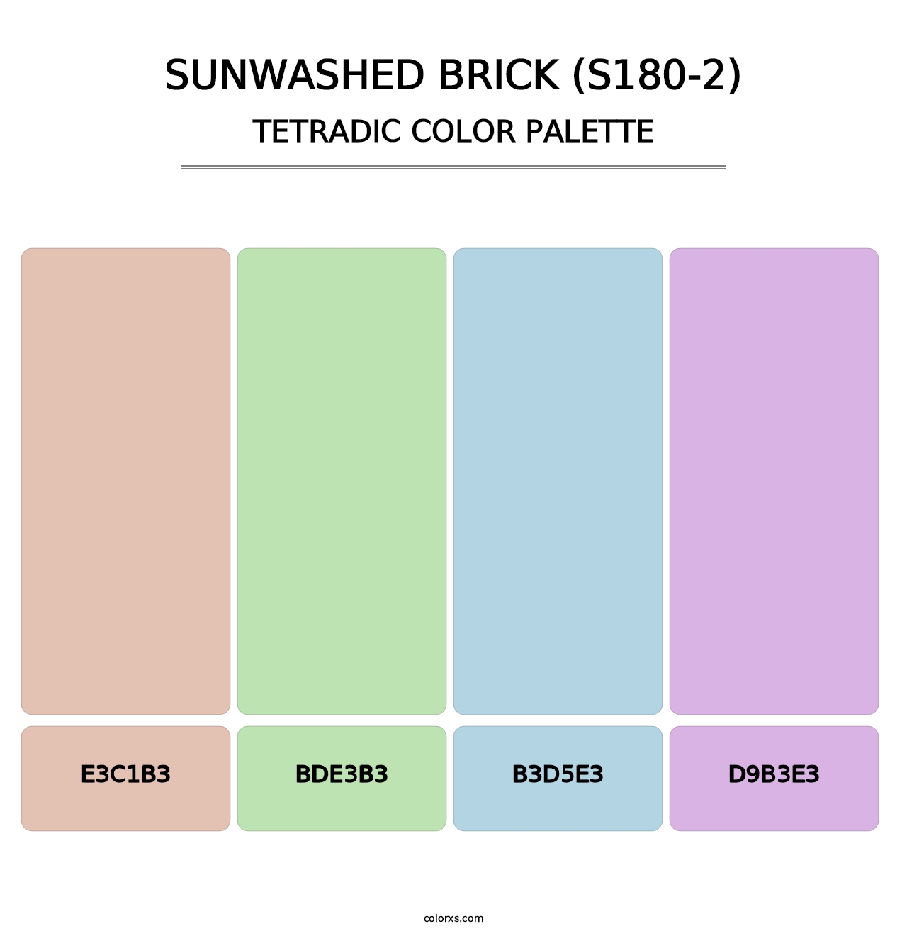 Sunwashed Brick (S180-2) - Tetradic Color Palette
