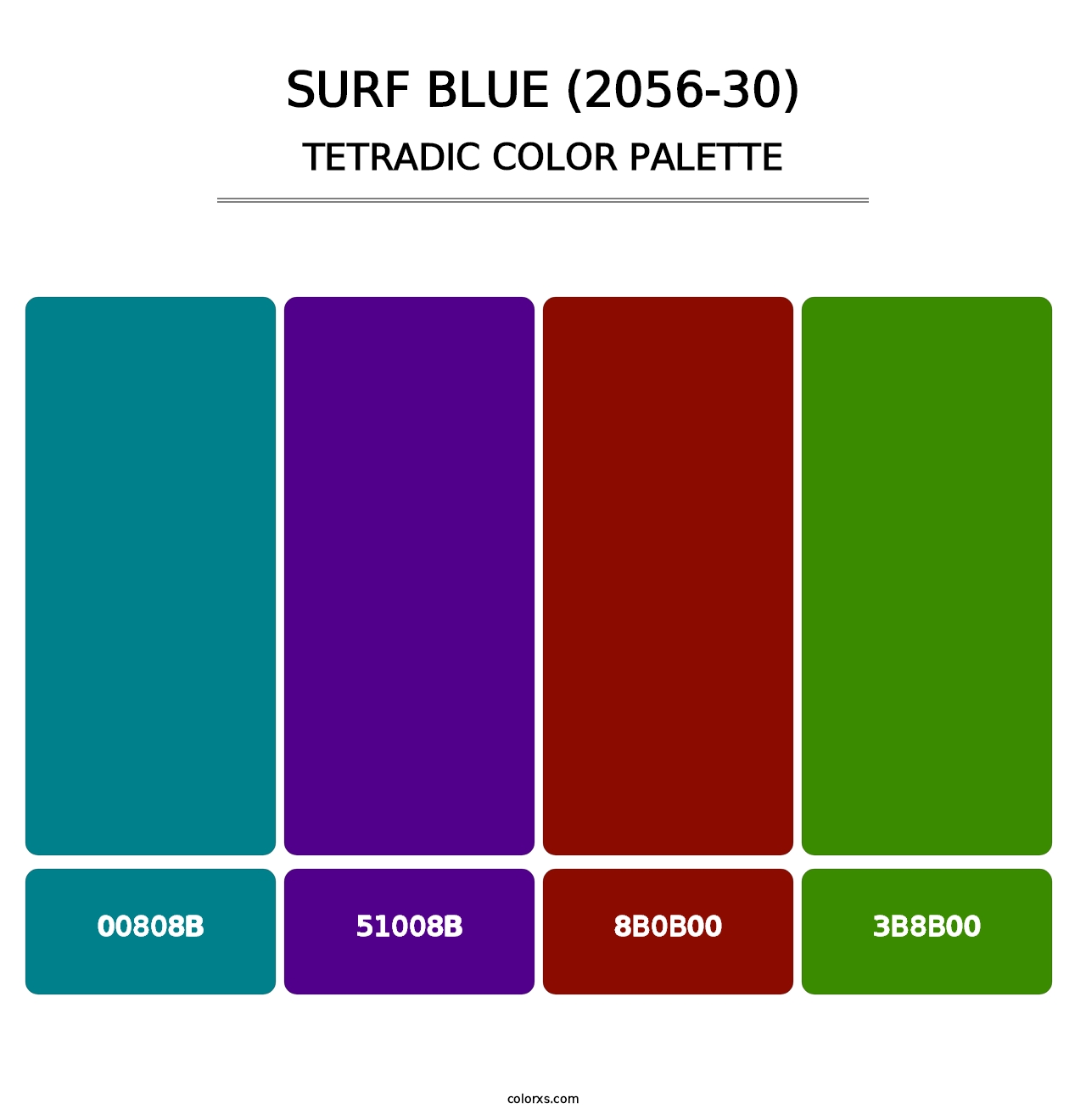 Surf Blue (2056-30) - Tetradic Color Palette