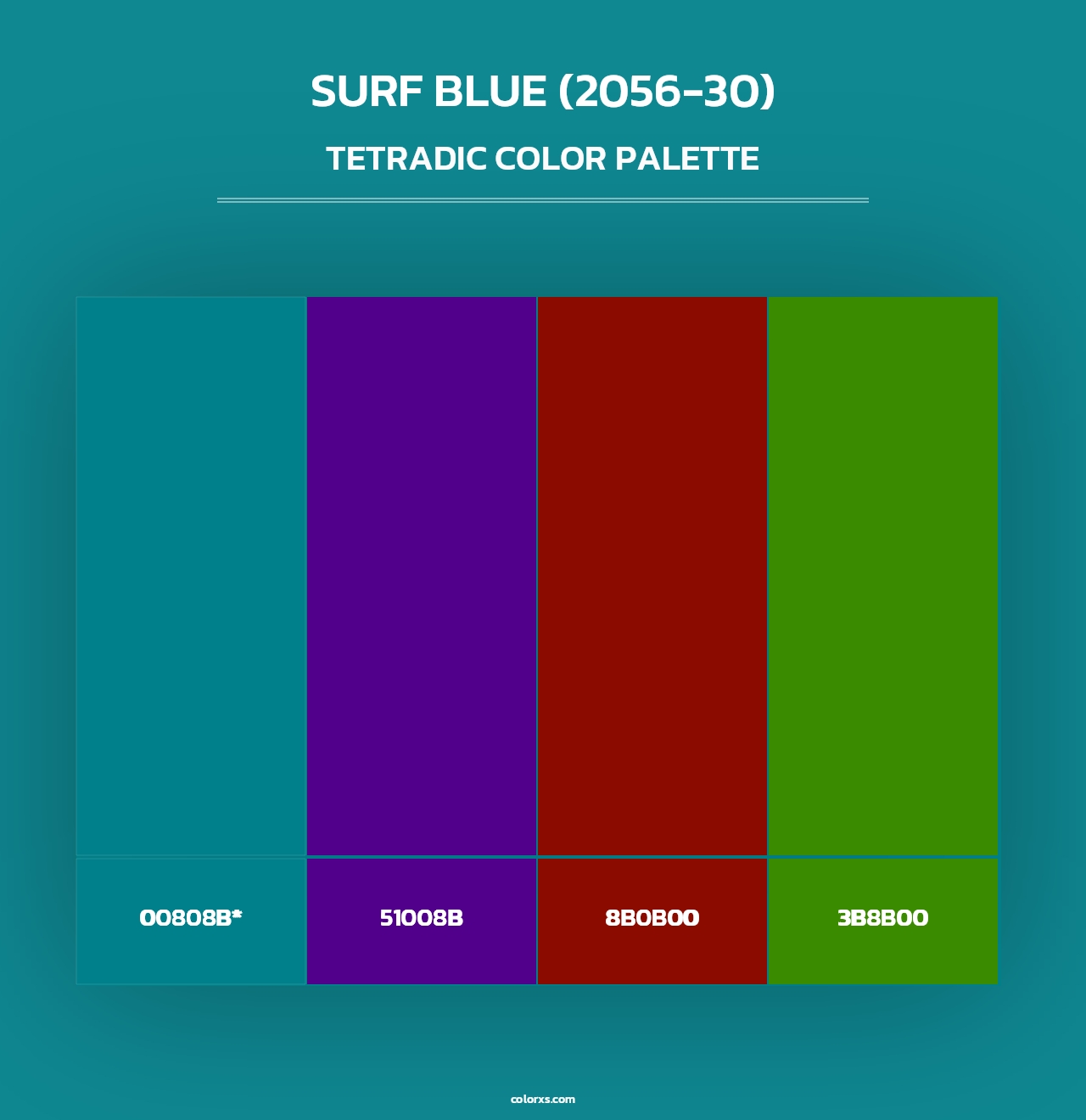Surf Blue (2056-30) - Tetradic Color Palette