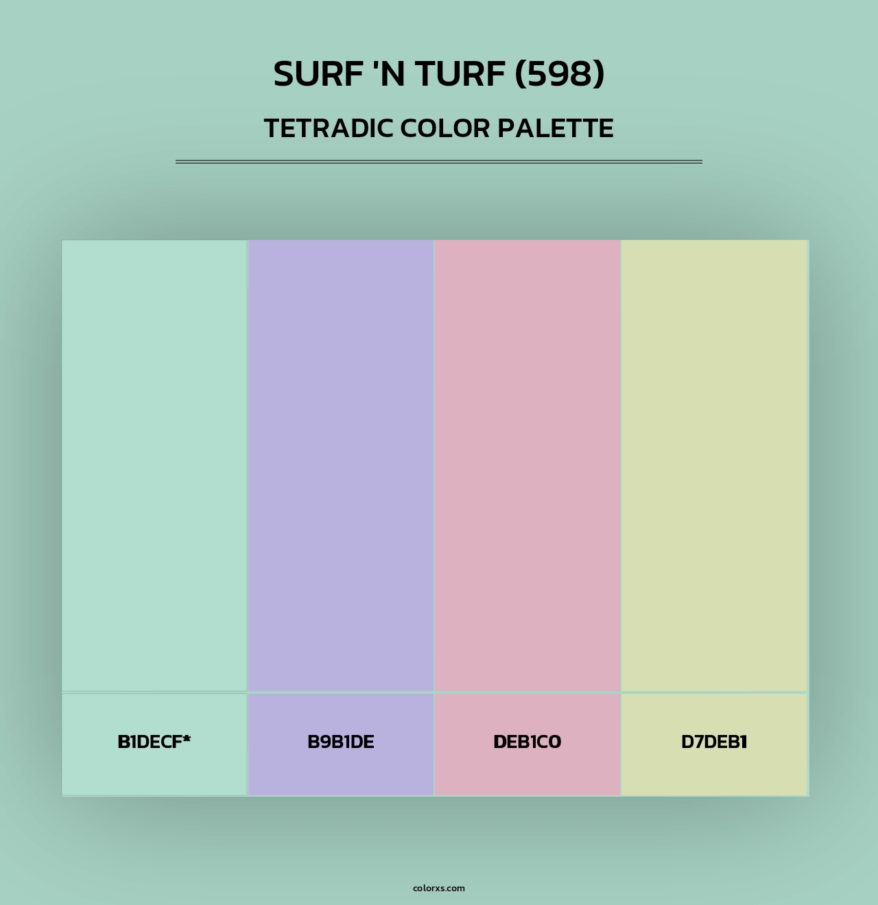 Surf 'n Turf (598) - Tetradic Color Palette