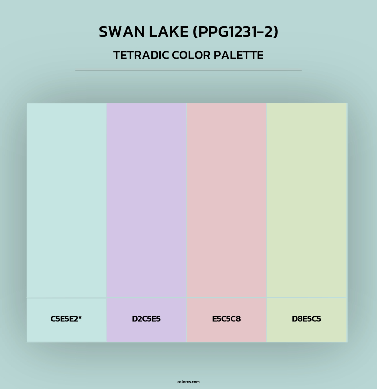 Swan Lake (PPG1231-2) - Tetradic Color Palette
