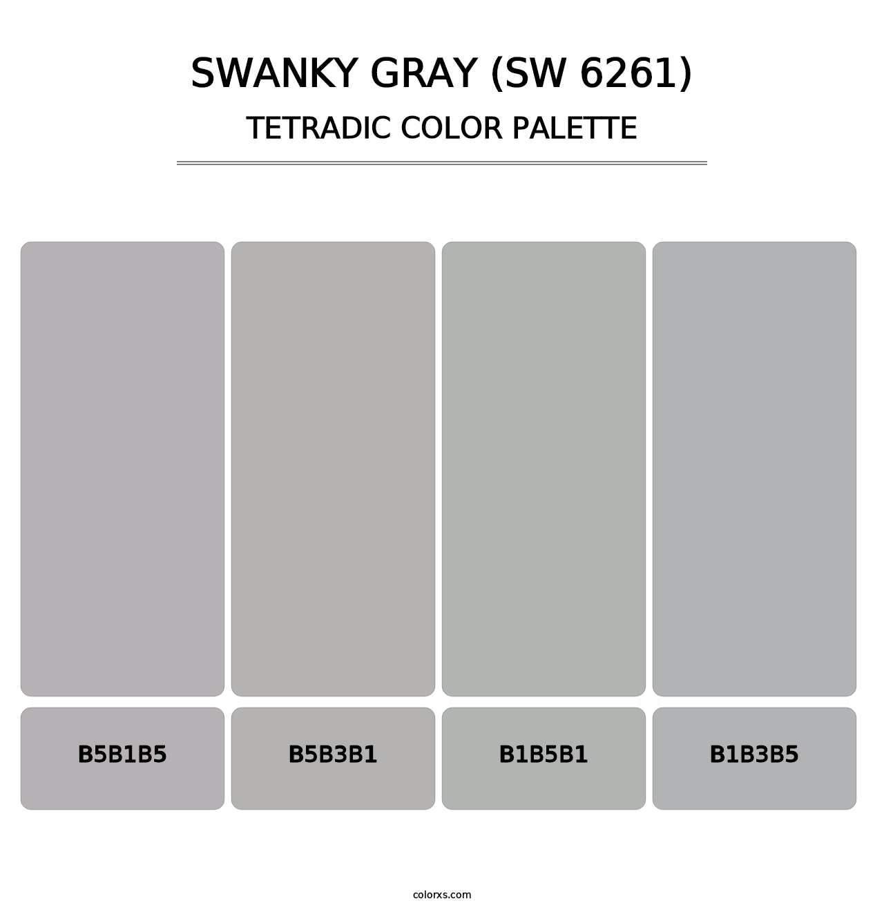 Swanky Gray (SW 6261) - Tetradic Color Palette