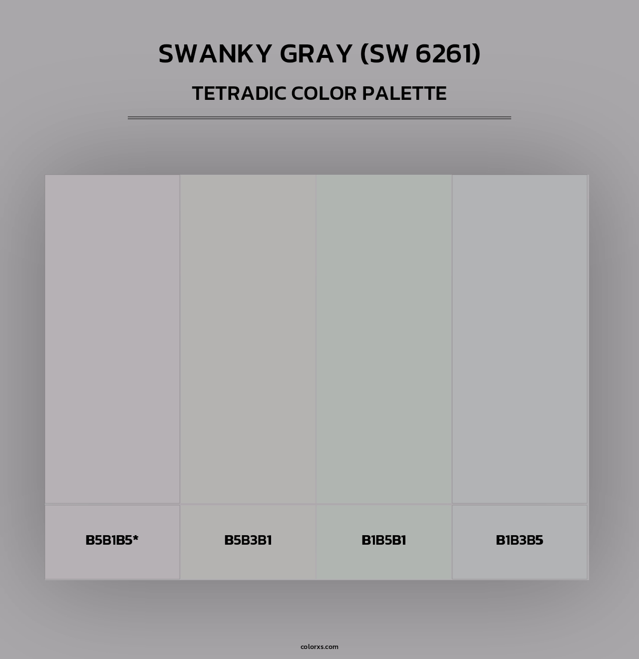 Swanky Gray (SW 6261) - Tetradic Color Palette