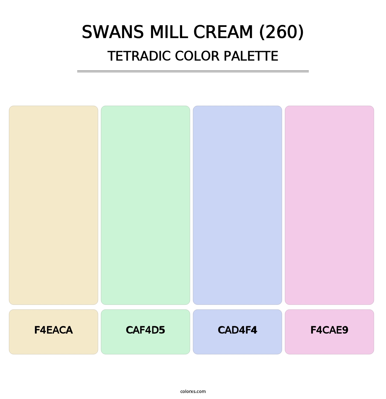 Swans Mill Cream (260) - Tetradic Color Palette
