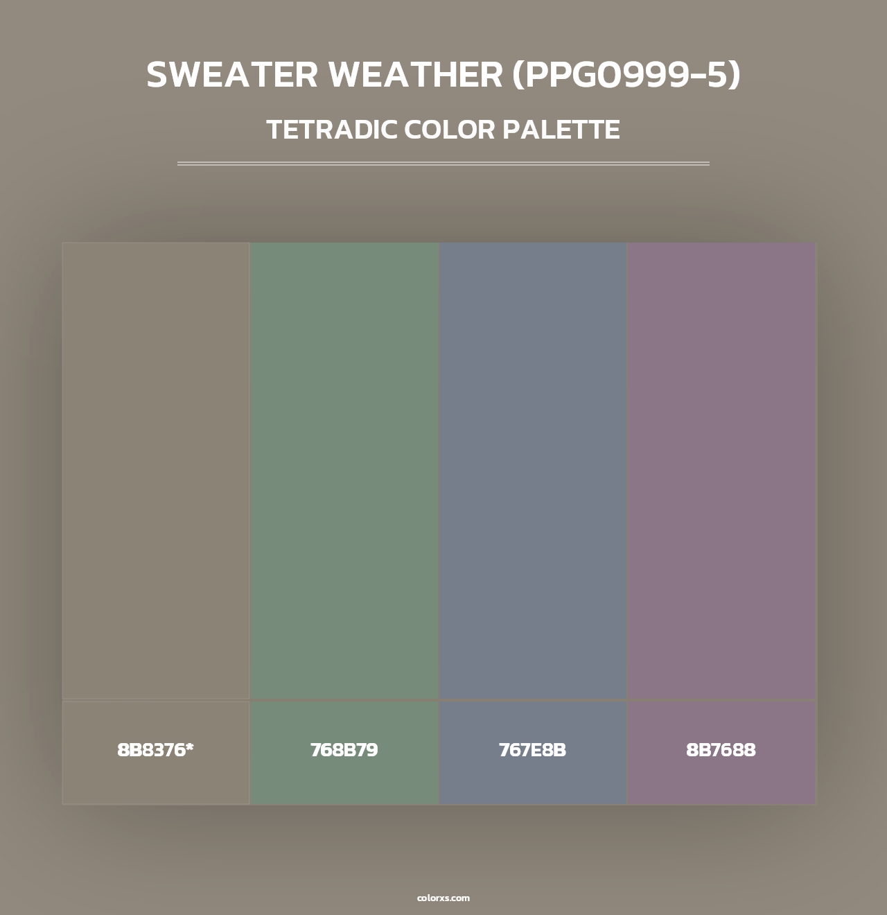 Sweater Weather (PPG0999-5) - Tetradic Color Palette