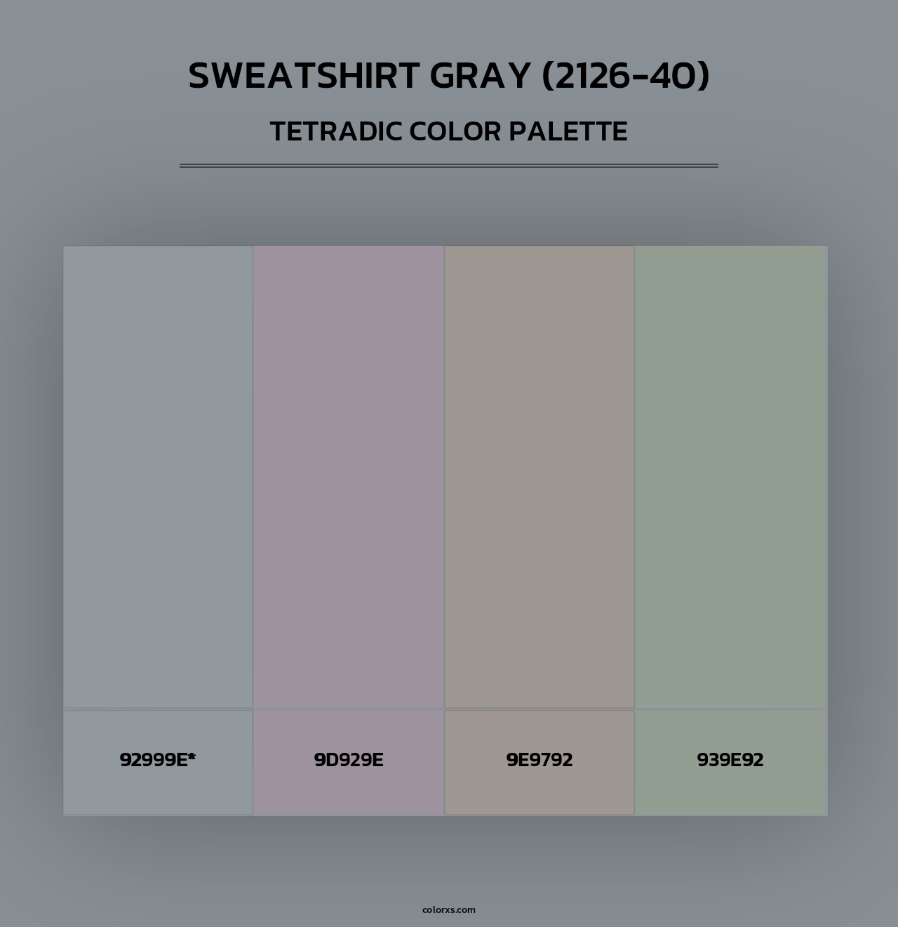 Sweatshirt Gray (2126-40) - Tetradic Color Palette