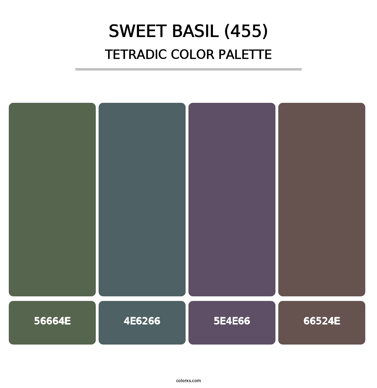 Sweet Basil (455) - Tetradic Color Palette
