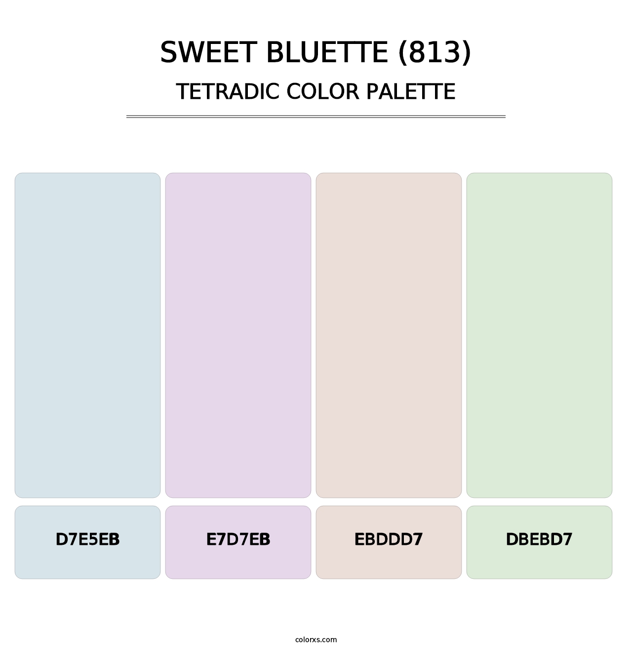 Sweet Bluette (813) - Tetradic Color Palette