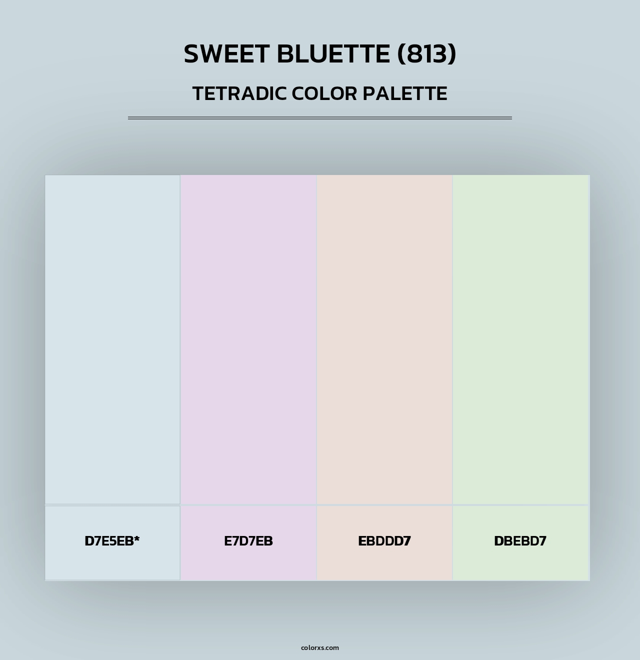 Sweet Bluette (813) - Tetradic Color Palette