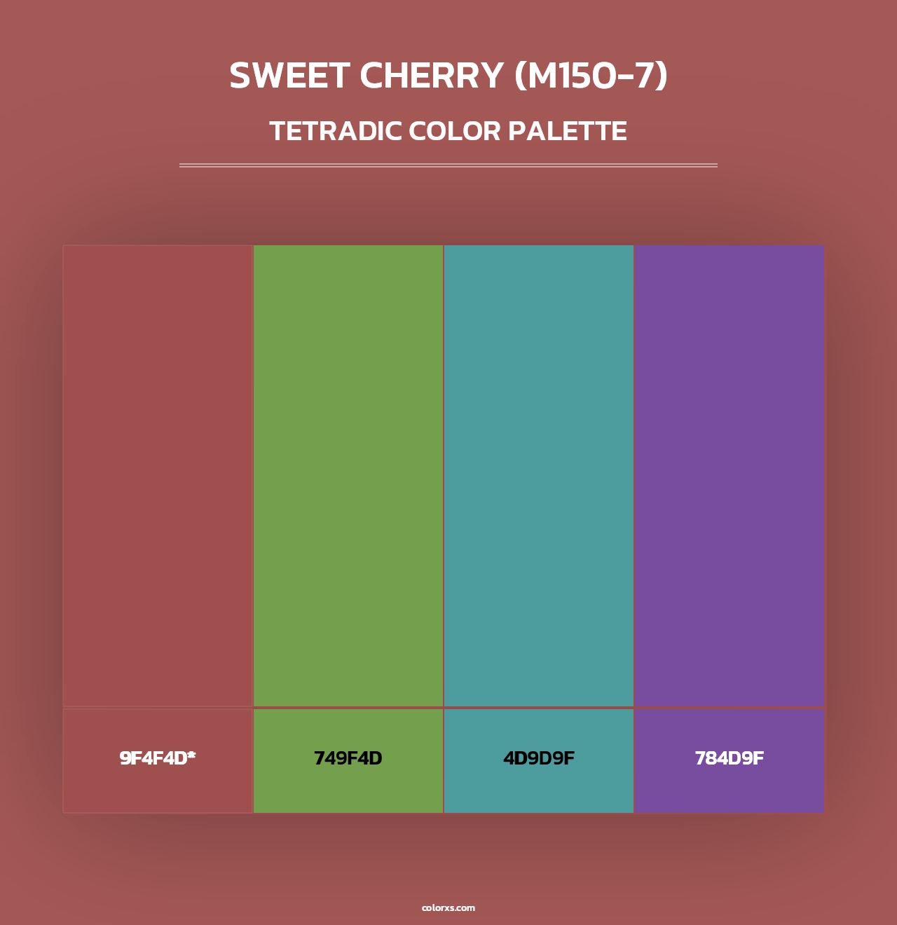 Sweet Cherry (M150-7) - Tetradic Color Palette