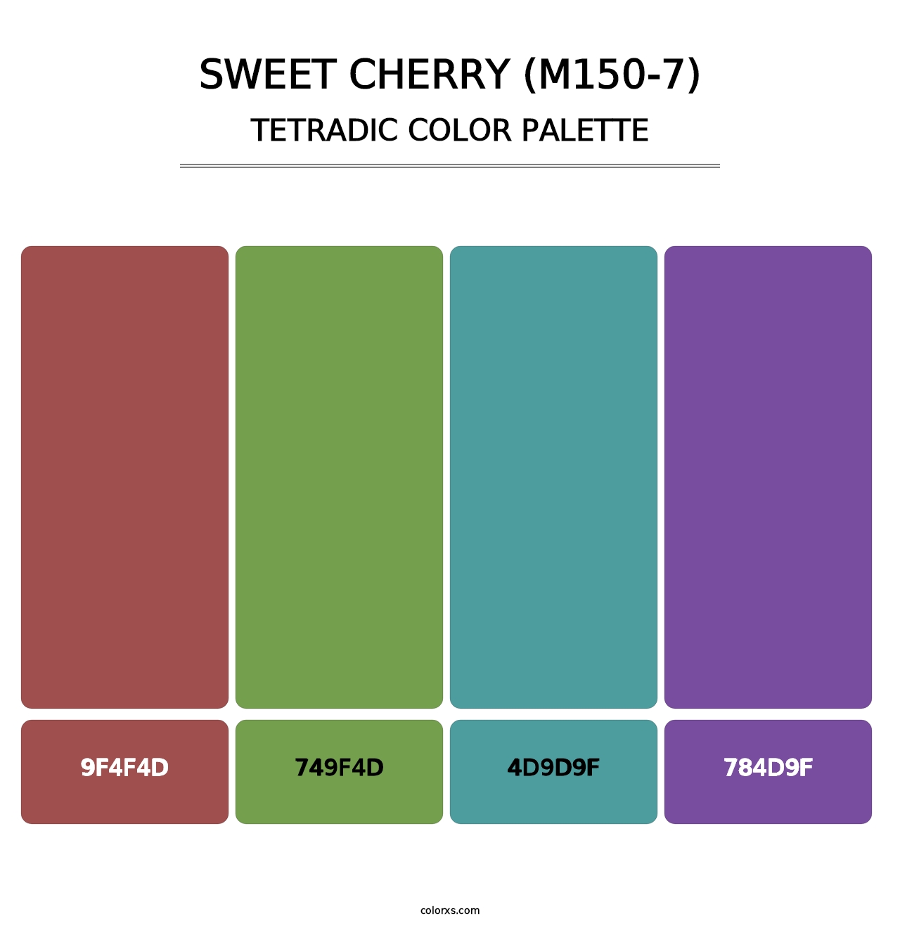 Sweet Cherry (M150-7) - Tetradic Color Palette