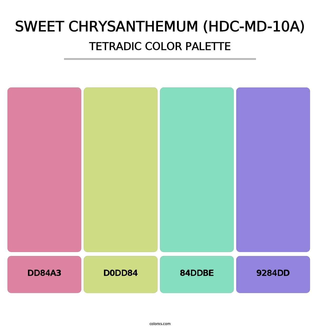 Sweet Chrysanthemum (HDC-MD-10A) - Tetradic Color Palette