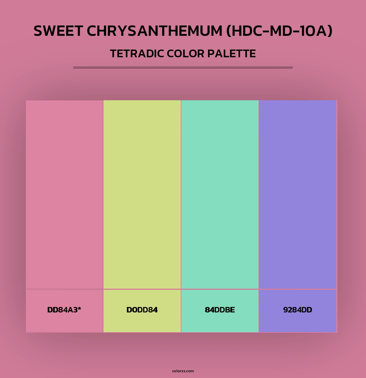Sweet Chrysanthemum (HDC-MD-10A) - Tetradic Color Palette