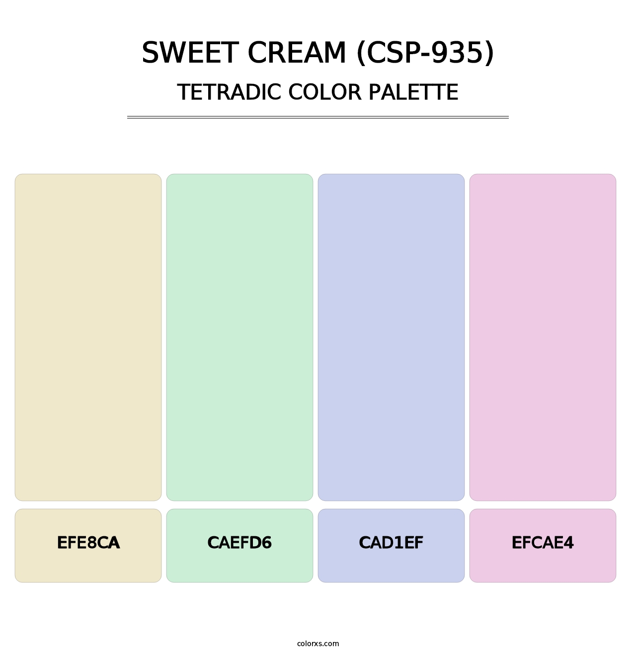 Sweet Cream (CSP-935) - Tetradic Color Palette