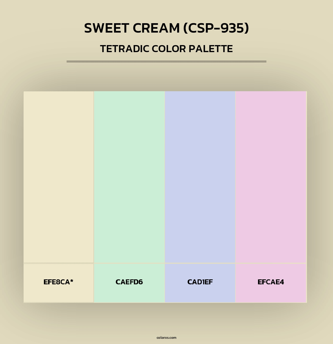 Sweet Cream (CSP-935) - Tetradic Color Palette