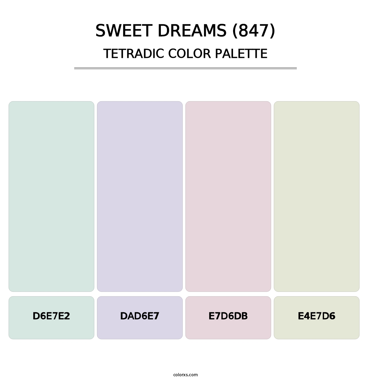 Sweet Dreams (847) - Tetradic Color Palette