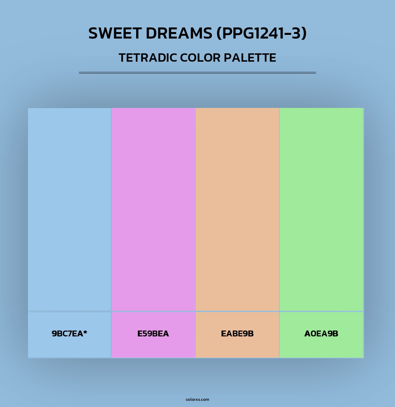 Sweet Dreams (PPG1241-3) - Tetradic Color Palette