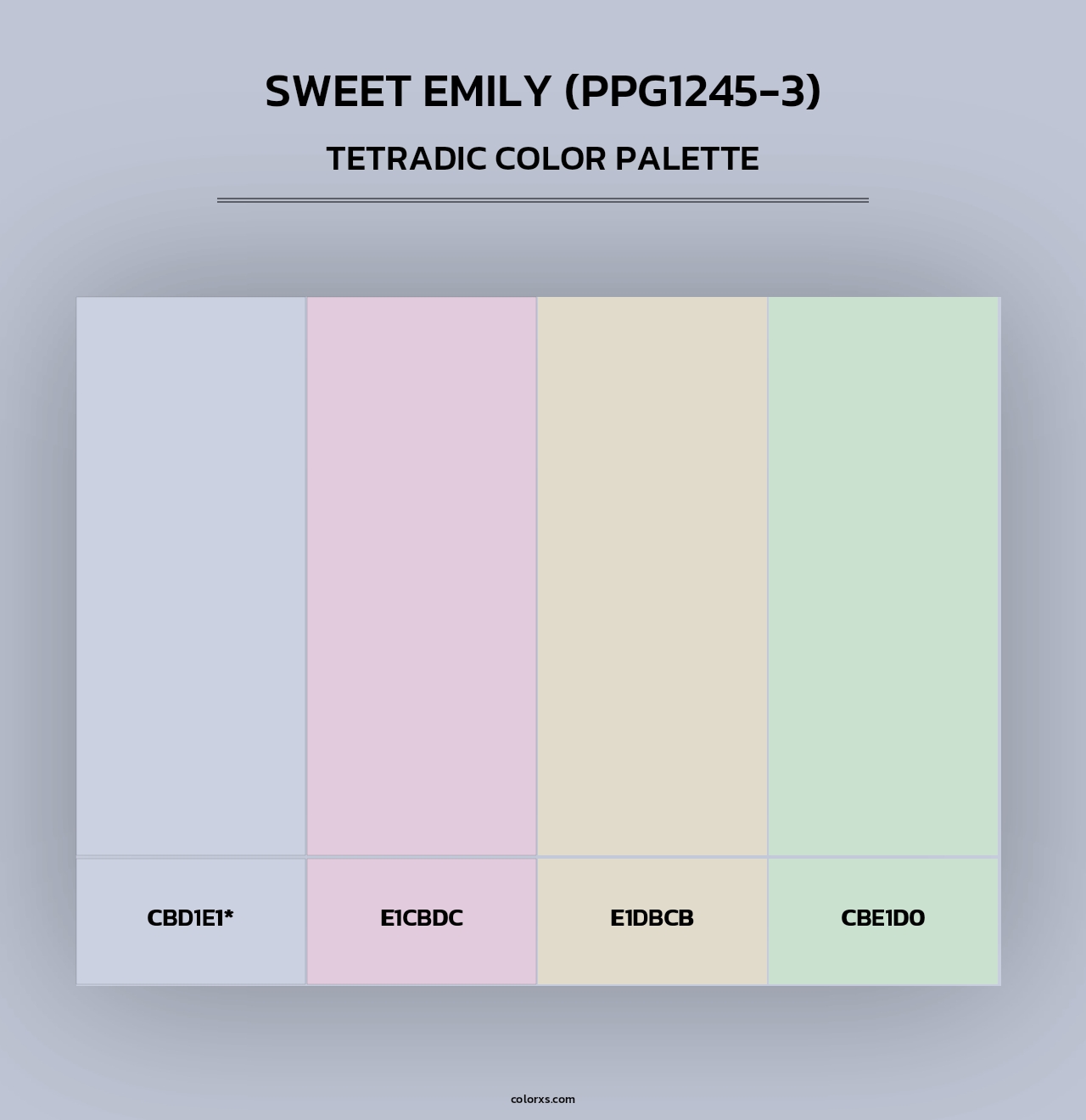 Sweet Emily (PPG1245-3) - Tetradic Color Palette