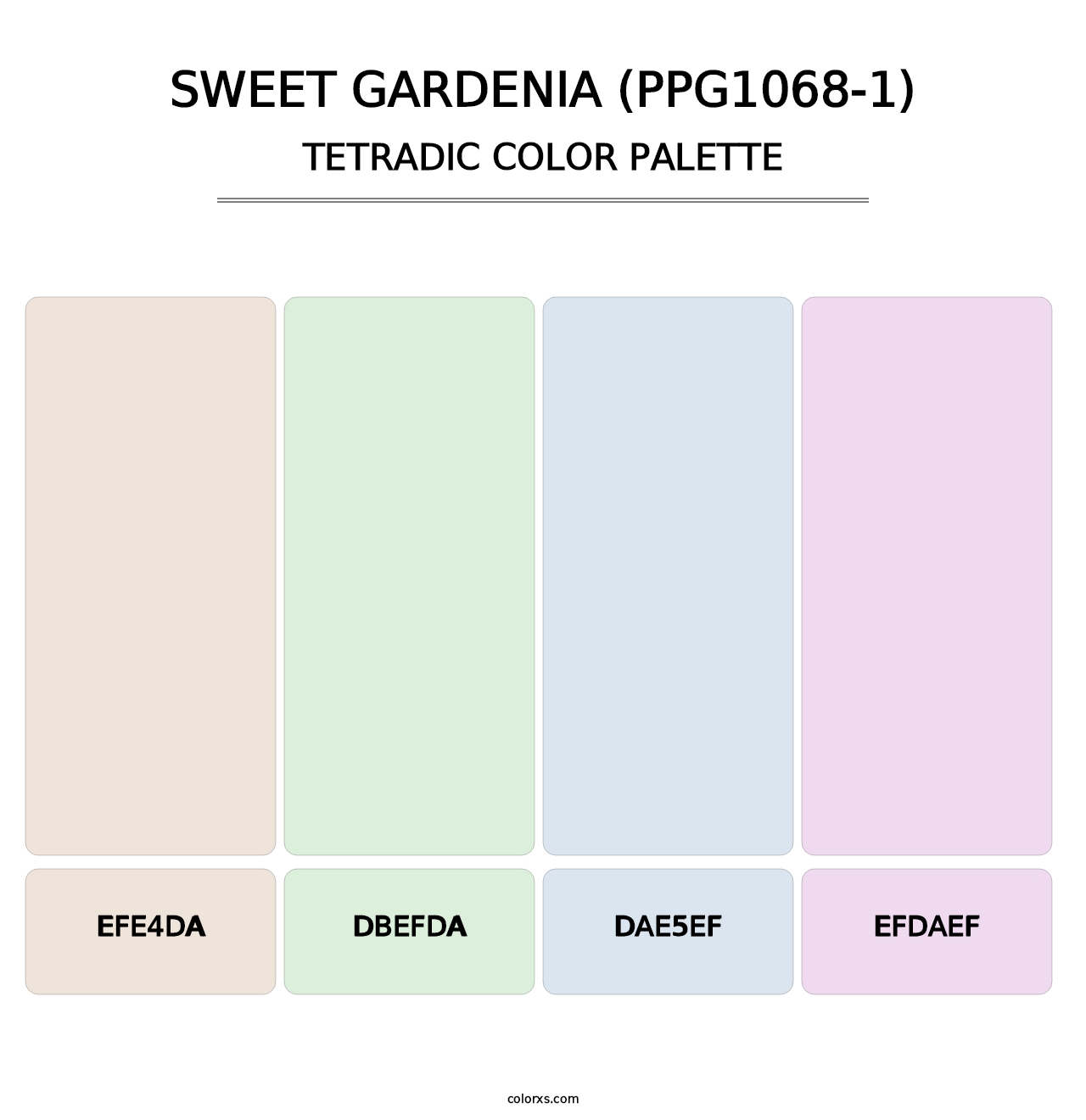 Sweet Gardenia (PPG1068-1) - Tetradic Color Palette