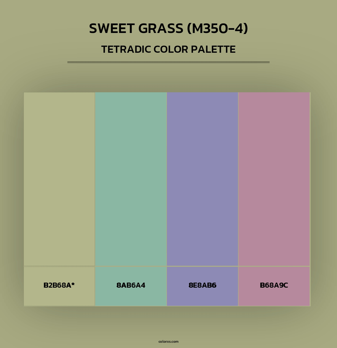 Sweet Grass (M350-4) - Tetradic Color Palette