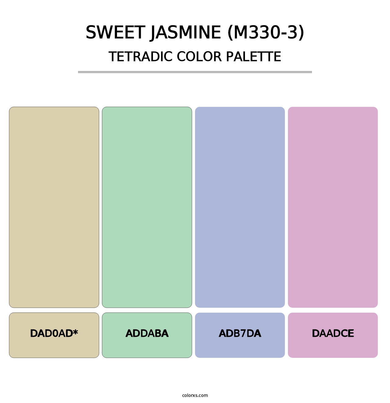 Sweet Jasmine (M330-3) - Tetradic Color Palette