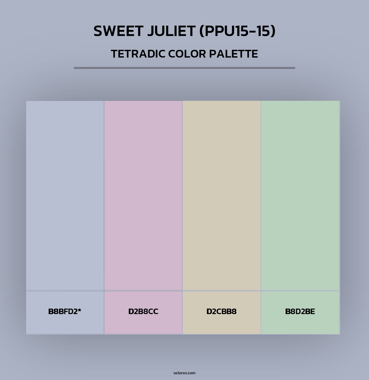 Sweet Juliet (PPU15-15) - Tetradic Color Palette