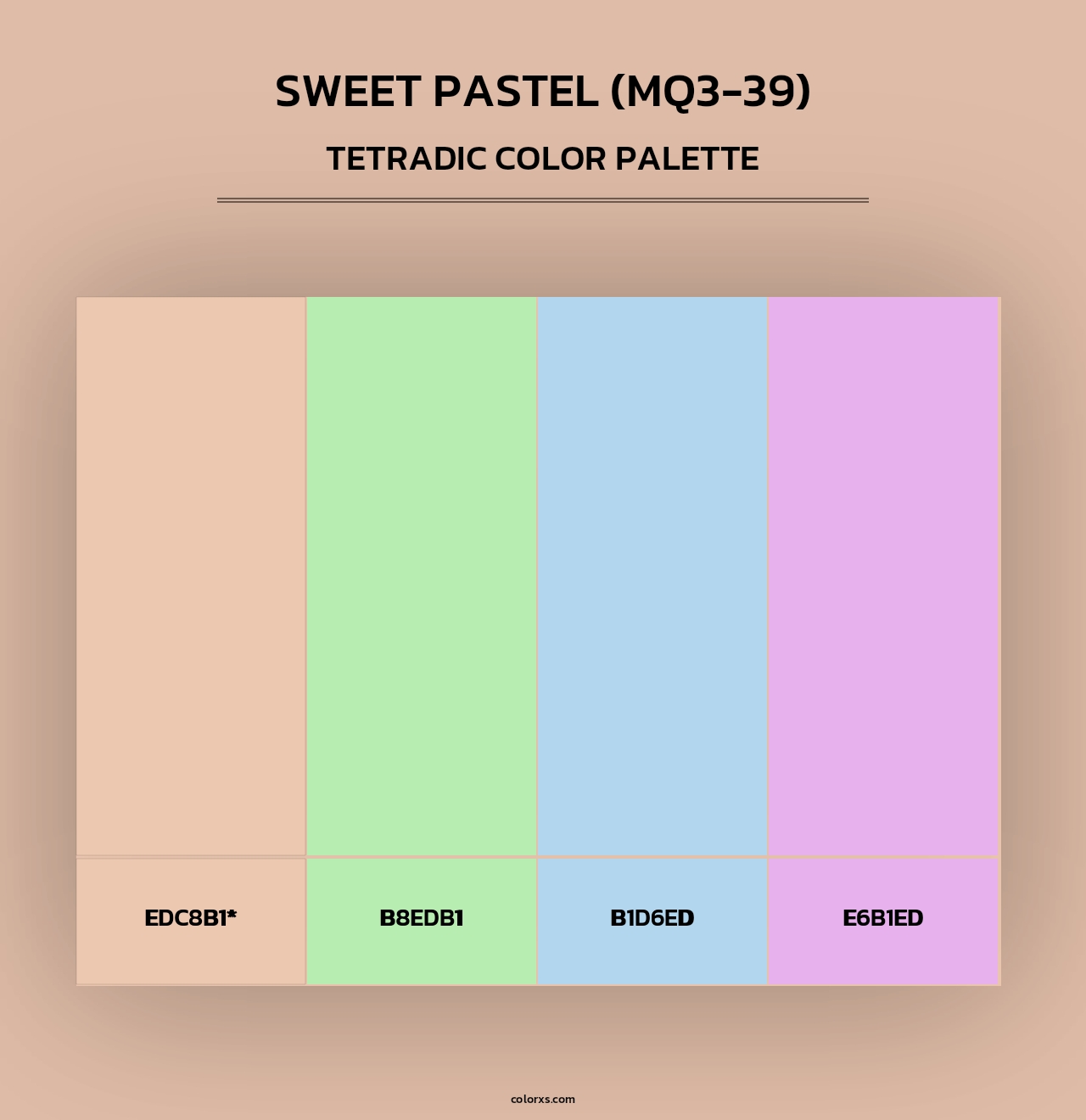Sweet Pastel (MQ3-39) - Tetradic Color Palette