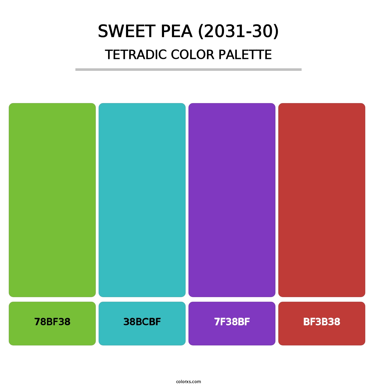 Sweet Pea (2031-30) - Tetradic Color Palette