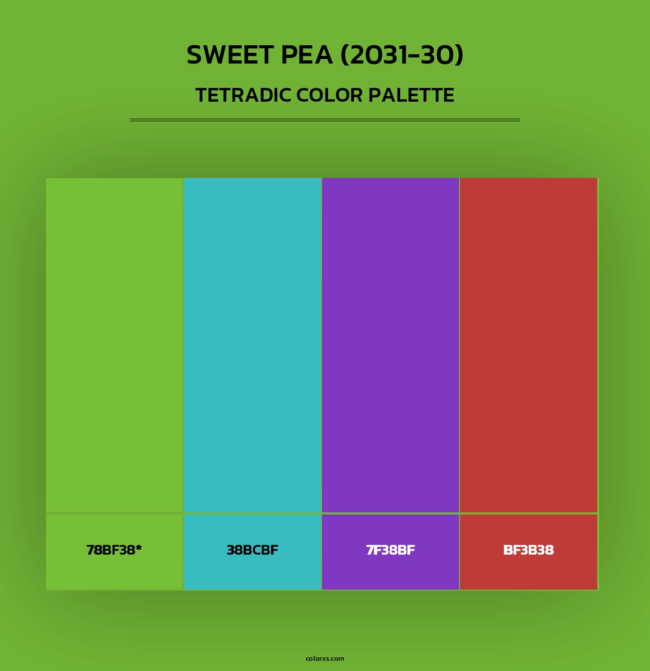 Sweet Pea (2031-30) - Tetradic Color Palette