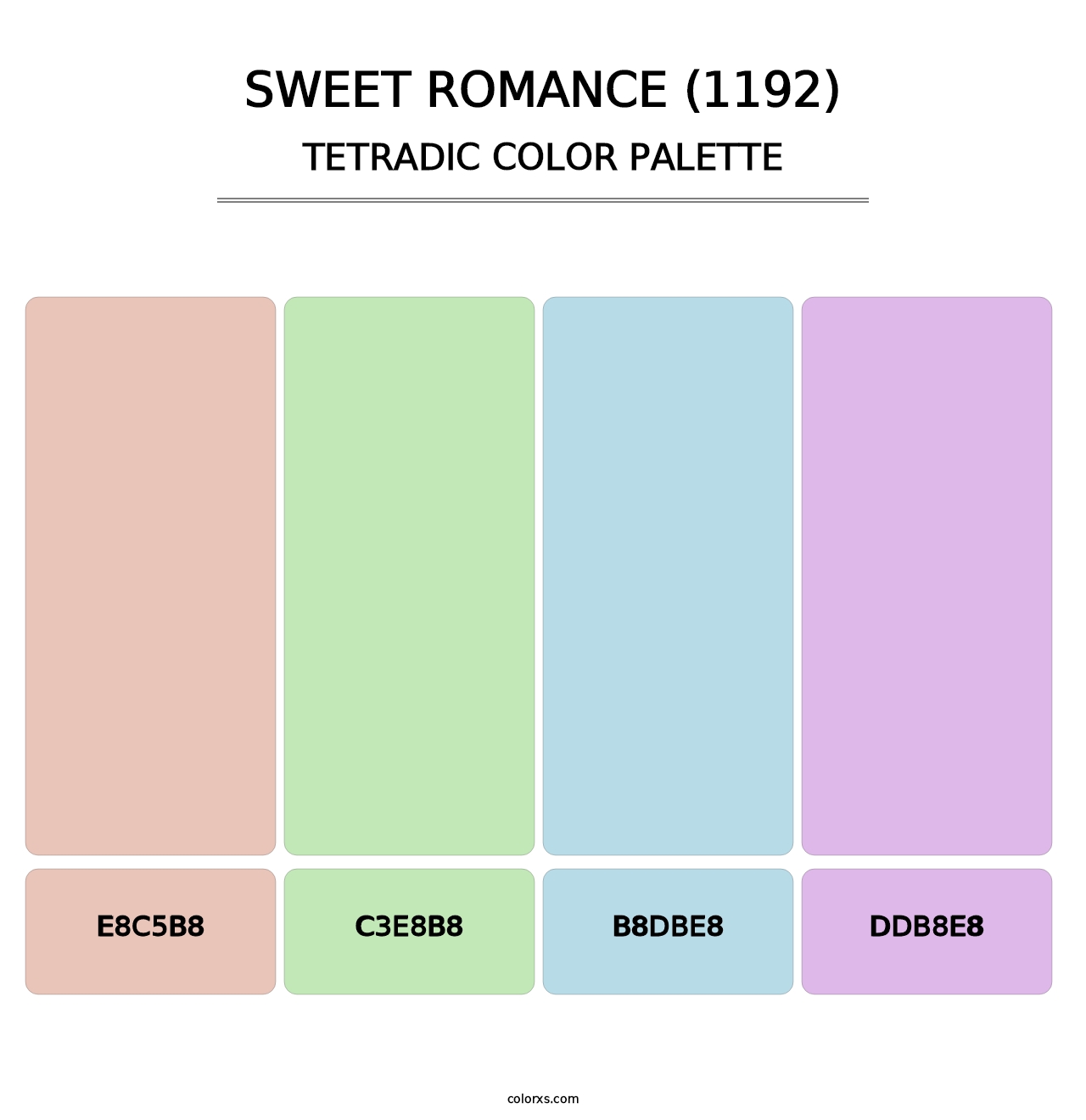 Sweet Romance (1192) - Tetradic Color Palette