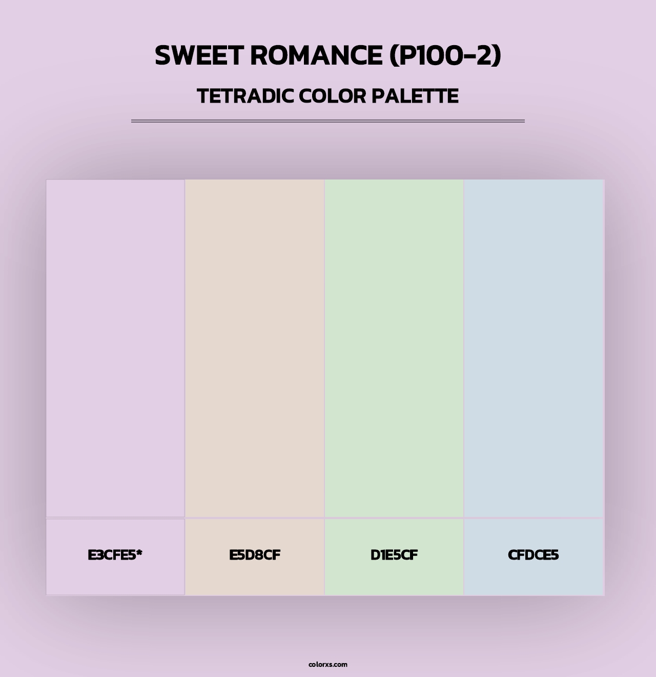 Sweet Romance (P100-2) - Tetradic Color Palette
